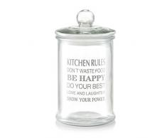 Zeller Bocal en Verre Kitchen Rules, Verre, Transparent, 2400 ML