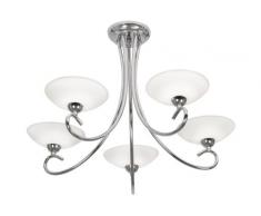 Oaks Lighting Satyana Lustre 5 lumières Chromé