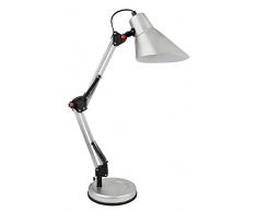 Viokef Lighting 4115300 Lampe de Bureau Edgar, Métal/, E27, Argent, 15 x 50 x 58