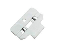 Gardinia Clip Tringle à Rideaux à 3 Rails Blanc 5,6 x 4 cm