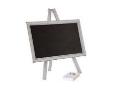 Mopec Tableau Blanc avec chevalet, Bois, Noir, 24Â x 23Â x 1,5Â cm