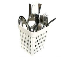 Garcia de Pou Cylindre pour Couverts, PolypropylÃ¨ne, Blanc, 10.7Â x 10.7Â x 14Â cm