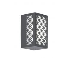 Wofi Applique murale dextérieur, métal, intégré, 7 W, en acier inoxydable brossé brut, 8,5 x 9 x 15 cm