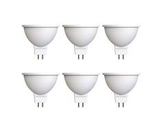 Umi par Amazon - Lot de 6Â ampoules spot LED MR16 GU5.3, 4,5Â W (Ã©quivalent de 35Â W), 15Â 000Â heures, blanc chaud (2Â 700Â K)