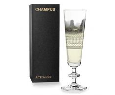 RITZENHOFF 3520004 Verre Champagne Noir Blanc