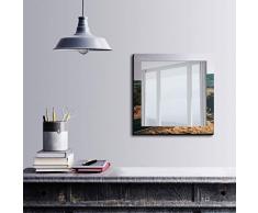 Bonamaison Décoration Murale Impression sur Miroir Encadré sur Toile, Dimensions: 50 x 50 Cm - Conçu et fabriqué en Turquie