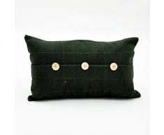 Coussin rectangulaire en Velours Vert M S L