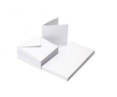 The Paper Palace Le Palais de Papier 50Â Cartes et enveloppes 12,7Â x 12,7Â cm, Blanc