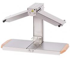 LOUIS TELLIER - Appareil à raclette Brézière® Signature Inox - Taille Adaptée pour 1/4 ou 1/6 de Meule - 1 à 4 Personnes - Rampes Chauffantes Réglables - Pliable - Interrupteur de sécurité - 230V
