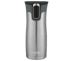 Contigo West Loop Autoseal Travel, Thermique en acier inoxydable, Fiole à vide, Gobelet étanche, Tasse à café avec couvercle facile à nettoyer sans BPA, Acier inoxydable, 470 ml