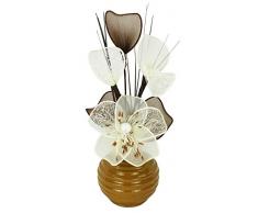 Flourish 813 Vase vaporisé 790103 Main avec Mini Fleur en Maille Crème/Caramel Bracken