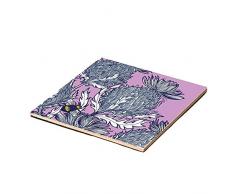 Gillian Kyle GK/TVT/LT Dessous de plat en céramique Motif chardon Lilas