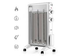 TURBRO Arcade HR1020 Chauffage Mica à Ondes Thermiques 2000 W Chauffage électrique avec Thermostat réglable, minuterie et télécommande, Silencieux pour la Maison et Le Bureau 220-240 V (Noir)