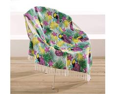 douceur dinterieur HAWAINA Plaid, Multicolore, 100 x 200 CM