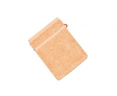 baidani Waschhandschuh Uni 15x20cm-4 StÃ¼ck Gant de Toilette, 100% Coton, pÃªche, 20 x 15 cm