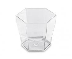 GUILLIN - MOULIPACK VEROCC CARTON DE 480 Verrine Forme Hexagonale 6Cl, Plastique, Transparent, 5 x 5 x 4,5 cm