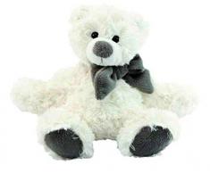 Kalidou 770644 Peluche Ours Polaire Noeud Polyester Gris 15 cm
