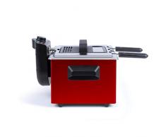 LIVOO Friteuse 5 L, INOX, 5 liters, Rouge