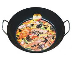 Maître Pâtissier PP36 Plat à Paella Poignée Fil Acier Bleu 36 x 36 x 5,4 cm