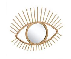 DCASA Miroir Mural en Forme dÅil en Bambou pour décoration dintérieur Unisexe Adulte, Couleur Unique