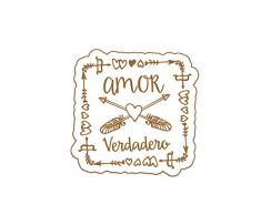 dayka Trade Sculpture et de bois, multicolore, 5.7Â x 5.7Â cm