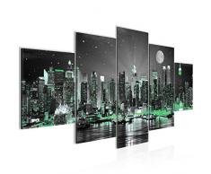 Tableau decoration murale La ville de New York - XXL Impression sur Toile Salon Appartment 5 Parties - prÃªt Ã accrocher - 605253b
