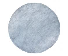 Pile Poil TAP-CIRCLE-LG Tapis rond Coton/Viscose Gris Clair 130 x 130 x 2 cm