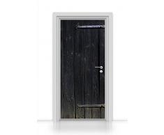 Mantiburi Papier peint autocollant pour porte en bois (porte en bois vieilli, porte de chèvre 93 x 205 cm