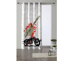 Martina Home Rock Rideau avec Oeillets, Tissu, Multicolore, 29Â x 2Â x 38Â cm