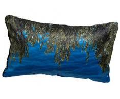 Coussin 25 x 40 cm dÃ©houssable - ThÃ¨me mer - couleurs: Vert - Photo dart by Isabelle Delbecque