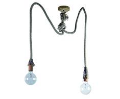 GALLIS 0991054135 Wood Pops Double Linen Suspension, Bois, 120 W, Marron, 200cm