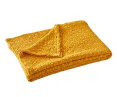 Blanc des Vosges Jete de lit Everest Curry 240 x 260 cm-Pique de Coton nid dabeille Stonewashed