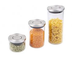 Chg 3450-00 Trio Pura Bocaux de conservation en acier inoxydable avec bouchon anti-arÃ´me