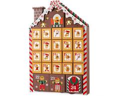 WeRChristmas Calendrier de lAvent en Bois avec lumiÃ¨res LED Multicolore 40 cm
