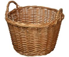 Prestige Pot de Fleurs Rond en Osier avec poignÃ©es, Naturel