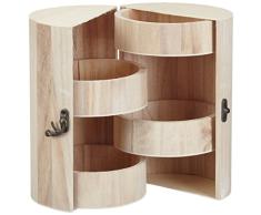 Rayher boite à  bijoux en bois Milano  coffret à  bijoux clipsable à  4 compartiments pour le range-ment des bijoux & autres  rangement bijoux  beige