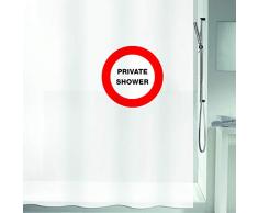 Spirella Rideau de Douche, Plastique, Noir-Rouge, 200x180 cm