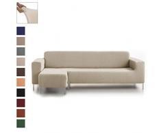 Eiffel Textile Housse Ã©lastique de CanapÃ© Rustique Chaise Longue Court Gauche, Coton, Beige, 41Â x 21Â x 6Â cm