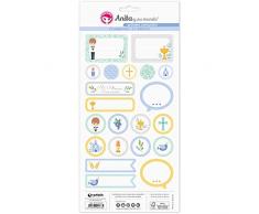 Anita y Su Mundo Première Communion Lot de 5 stickers pour enfant Bleu 15 x 32 cm