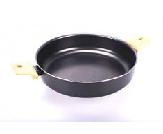 Monnaie Natural Sauteuse 2Â Anses antiadhÃ©sive, Aluminium, Noir