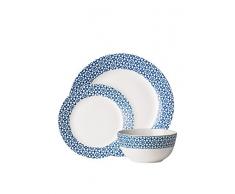 Premier Housewares Service de table 12Â piÃ¨ces Bleu