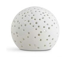 Kähler Nobili Photophore en céramique Blanc 14 x 14 x 14 cm