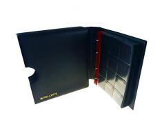PELLERS AM120C Album de Collection M, 120 Pochettes pour Monnaies jusquà 40 mm de diamètre. Classeur avec Ãtui. 10 Feuilles et intercalaires, Plastique, Noir, Modèle