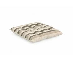 Galileo Casa Rayures Coussin pour Chaise, Coton, 40Â x 40Â x 3Â cm 40x40x3 cm Bianco