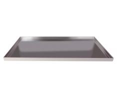 Agnelli Poêle de Cuisson Rectangulaire avec Plat Ourlet Straight Edge Hauteur 2 cm Alliage daluminium 3003 épaisseur 1,5 mm Argent