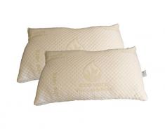 Arinova Flocons Oreiller avec Traitement Aloe Vera, Mousse, Blanc, 70Â x 45Â x 20Â cm