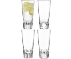 LSA International des Tatras mixeur en Verre Transparent 315Â ML/Assortiment des Coupes X 4, Clair, Lot de 4