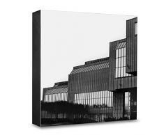 COGNOSCO HG-K103 Tableau Mural en Bois avec Photo darchitecture Motif musée Ludwig Noir/Blanc 15 x 15 cm