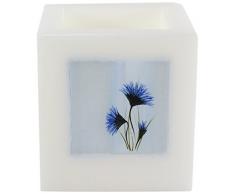 Magic Candle World Lanterns Lampe Lanterne avec verre FUSING DÃ©corations, blanc, 11,5Â x 11,5Â x 11,5Â cm