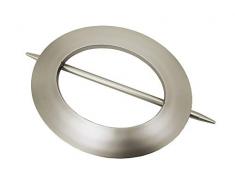 Gardinia Embrasse Ovale Mat 15/18 cm, abs, Argent terne, 15/18 cm